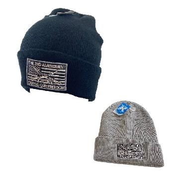 Embroidered Knitted Cuff Hat [The 2nd Amendment-Defend Our Freedom